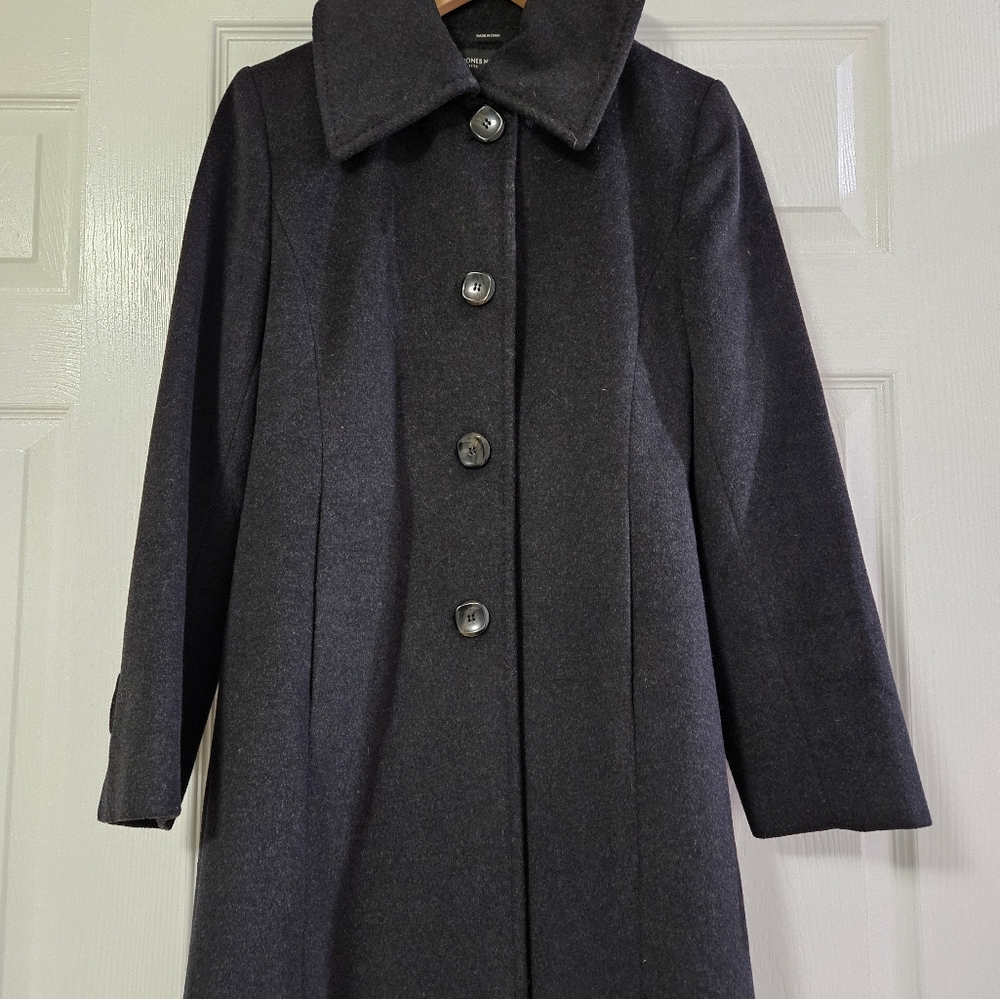 Jones New York Black Wool Coat